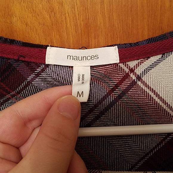 Maurices hooded plaid - Picture 2 of 4